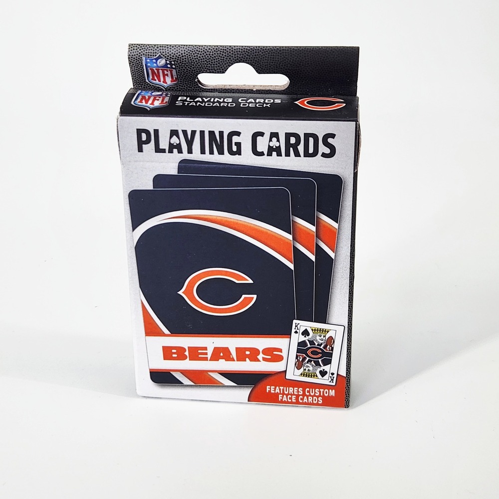 Chicago Bears NFL Playing Cards Standard Deck MasterPieces Custom Face Cards New